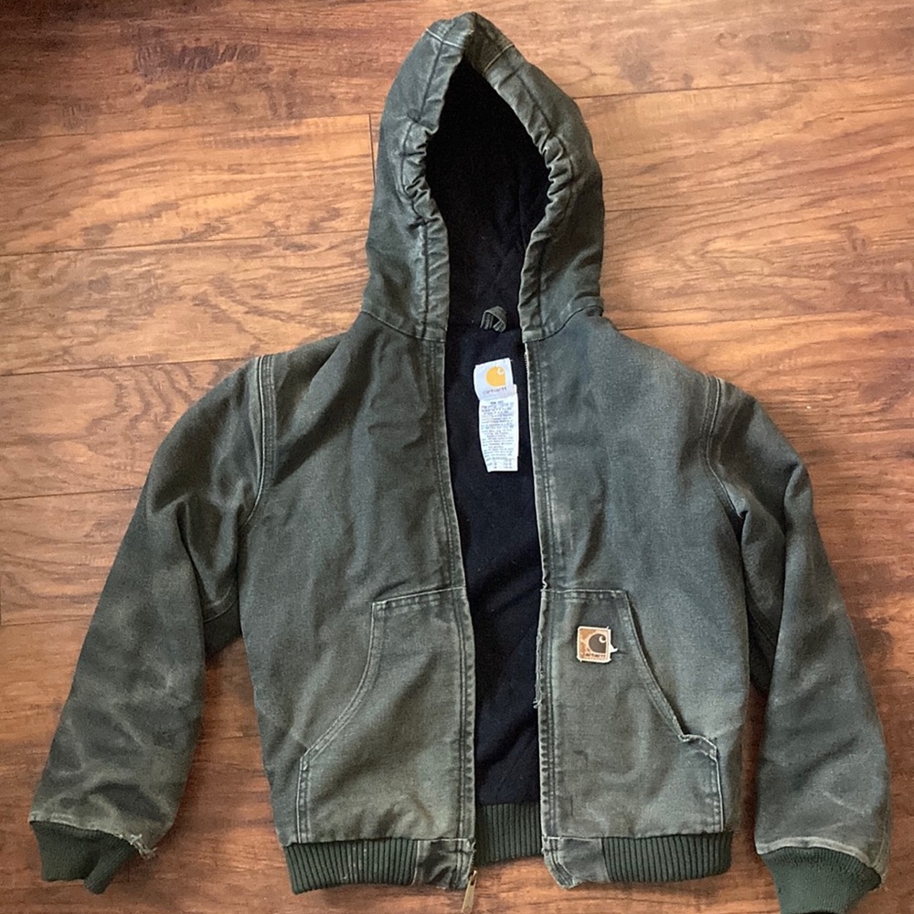 Vintage green youth large Carhartt jacket